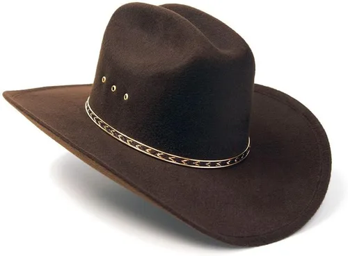 Miniatura 9 de Western Express Sombrero de vaquero con acabado de fieltro - Estilo ganadero con banda de sombrero dorado Sombreros de vaquero y vaquera