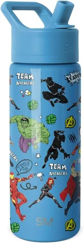 Miniatura 33 de Simple Modern - Botella de agua para niños Summit con tapa con pajilla Taza de acero inoxidable aislada de 14 onzas de Marvel Spider Man