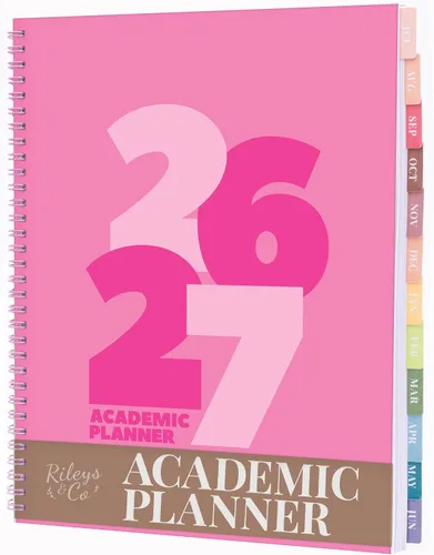 Miniatura 21 de Rileys Agenda Académica 2026-2027, agenda diaria, semanal y mensual, julio de 2026 a junio de 2027, páginas de notas para estudiantes