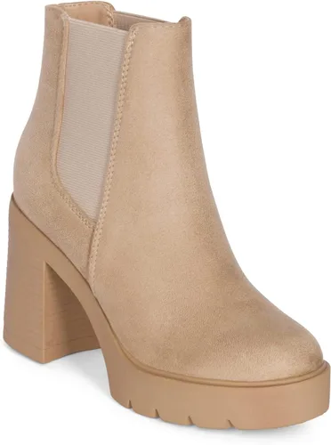 Miniatura 3 de DIVINE - Botines Chelsea con plataforma y punta redonda para mujer