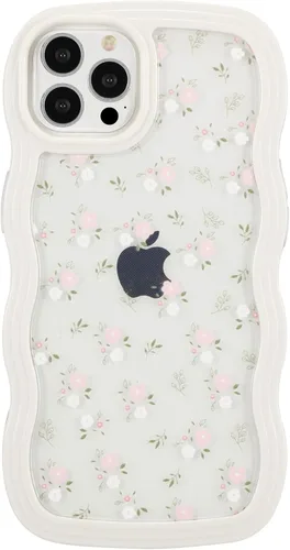 Miniatura 23 de ZCDAYE Funda compatible con iPhone 11, diseño floral estético, bonita funda rizada y ondulada para mujeres y niñas, funda de TPU suave a prueba