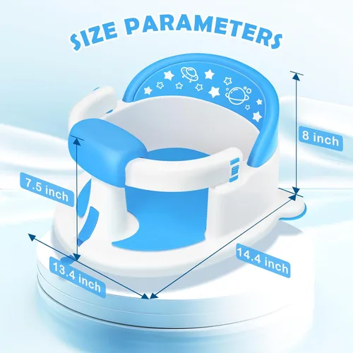 Miniatura 6 de Asiento de baño para bebés de 6 meses en adelante, Asiento de baño para bebé, Asiento de baño antideslizante para niños pequeños, Asiento de baño