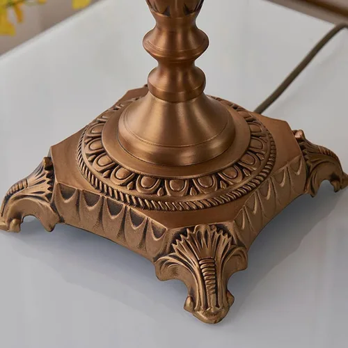 Miniatura 5 de Lámpara de escritorio de estilo chino, lámpara de mesa de cobre, lámpara de noche para dormitorio, decoración moderna de sala de estar, lámparas