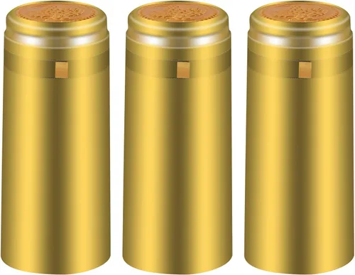 Miniatura 13 de Cápsulas termorretráctiles de PVC, 120 unidades de fundas retráctiles de vino negro mate, tapas transparentes para botellas de corchos, cápsulas