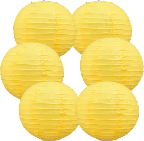 Miniatura 8 de BEISHIDA Faroles de Papel Blancos de 12 Pulgadas Decorativos Chinos/Japoneses Colgantes Redondos de Papel Lámparas para Cumpleaños, Bodas, Navidad