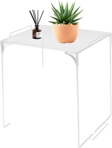 Miniatura 13 de Estante organizador de casillero apilable extra para casillero escolar, organizador de armario de almacenamiento, accesorios adecuados para la Negro