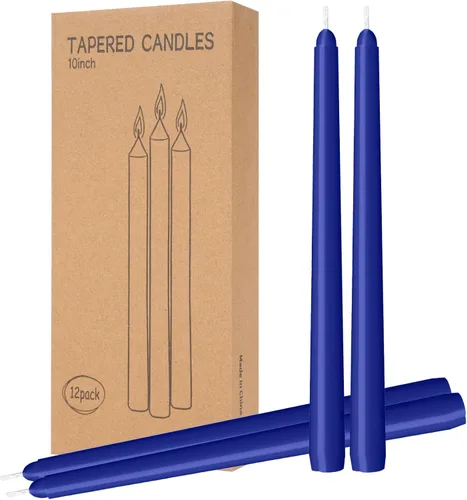 Miniatura 26 de Paquete de 30 velas cónicas blancas - 10 pulgadas sin goteo, sin humo y sin perfume Larga duración 8 horas Velas altas vertidas a mano Velas