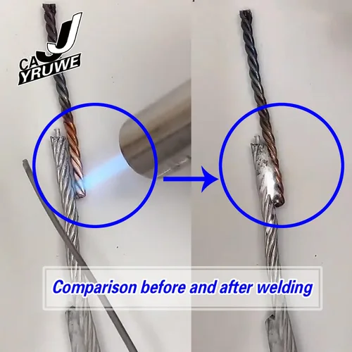 Miniatura 7 de Varilla de soldadura de aluminio de 32.8 ft, 19.7 ft, alambre de soldadura universal de baja temperatura para Al cobre, hierro y acero, reparación