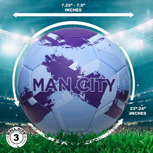 Miniatura 2 de Icon Sports Official Manchester City FC Soccer Ball MC93BL-Azul claro