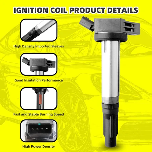 Miniatura 3 de Juego de 6 bobinas de encendido pack UF487 90919-02255 y 6 piezas bujías de iridio compatibles con Lexus Toyota Lotus ES350 RX350 RX450h Avalon