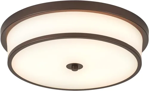 Miniatura 8 de Lámpara de techo empotrada de 16 pulgadas, 3 lámparas cerca del techo con acabado negro para sala de estar, dormitorio, cocina, comedor (negro)