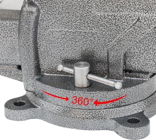 Miniatura 21 de KAKA INDUSTRIAL Prensas de banco de 3 pulgadas de ancho de mandíbula, apertura de mandíbula de 3.5 pulgadas, Base giratoria resistente