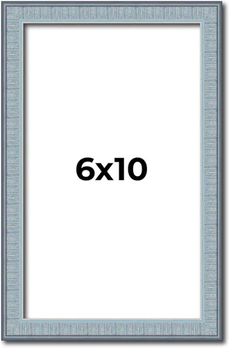 Miniatura 42 de Marco azul de 28 x 28 pulgadas, marco de madera maciza, ancho del marco de 0.75 pulgadas, profundidad interior de 0.5 pulgadas, marco azul Kingsley