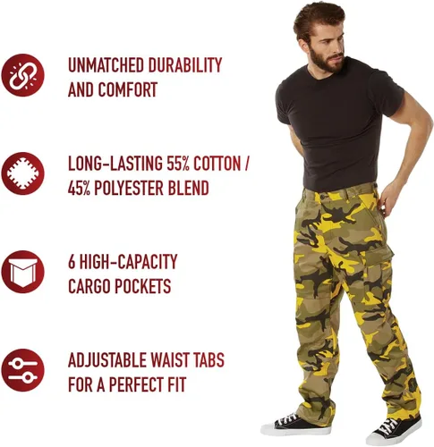 Miniatura 9 de Rothco - Pantalones tácticos de camuflaje estilo uniforme militar BDU, tipo cargo