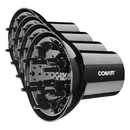 Miniatura 8 de Conair Difusor universal de cerámica doble para secador de pelo, difusor universal voluminizador para rizos sin encrespamiento, se adapta a Blanco