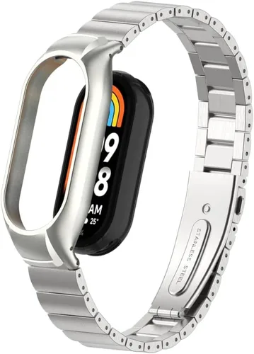 Miniatura 8 de HOPMC Correa de reloj compatible con Xiaomi mi Band 8 correas ajustables con hebilla de metal impermeable correa de repuesto accesorios