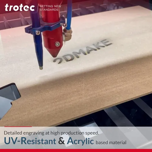 Miniatura 5 de Trotec - Hoja de madera MDF de 23.5 x 11.75 x 1/8 pulgadas, paquete de 10 unidades, grado para muebles, láser y grabable, acabado liso, fibra