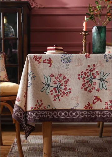 Miniatura 9 de patdrea - Mantel de lino francés suave y transpirable, mantel decorativo para mesas rectangulares, para fiestas y festividades, para cocina y Newmari