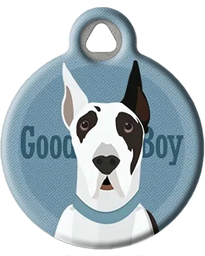 Miniatura 20 de Good Boy Airedale - Etiqueta de identificación personalizada para mascotas para perros y gatos, tamaño grande