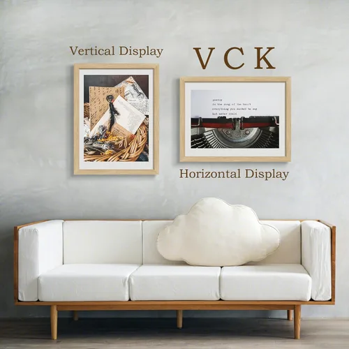 Miniatura 358 de VCK Marcos para póster de madera maciza de 22.375 x 34 pulgadas, marco de fotos A1 negro con montaje en pared, paquete de 3