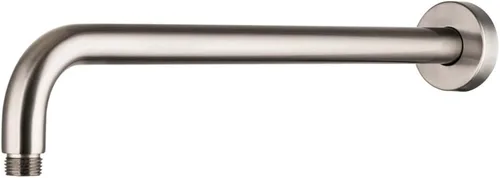 Miniatura 15 de Lordear Brazo de ducha montado en la pared, tubo de ducha de 12 pulgadas con brida, vástago de ducha redondo de 1/2 NPT para cabezal de ducha, negro