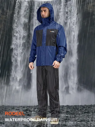 Miniatura 2 de Rodeel Traje impermeable para pesca para hombres (conjunto de chaqueta y pantalón de lluvia)