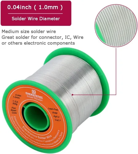 Miniatura 2 de Alambre de soldadura sin plomo Núcleo de flujo de colofonia 1.1 libra Soldadura electrónica Actividad eléctrica Diámetro de soldadura 0.04 Calibre