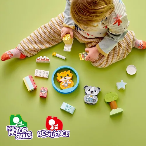Miniatura 3 de LEGO DUPLO 10977 My First Puppy & Kitten with Sounds 10977 Juguetes para mascotas para niños pequeños de 1 .5 a 3 años, juego de desarrollo temprano