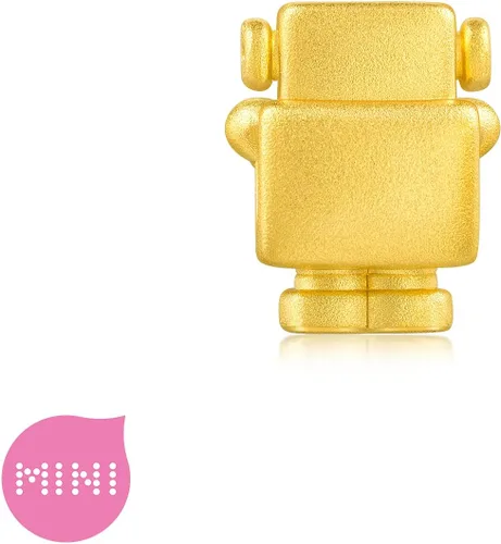 Miniatura 3 de CHOW SANG SANG 999 24K oro sólido Love Robot Mini Charm pulsera para mujer 92435C, Oro