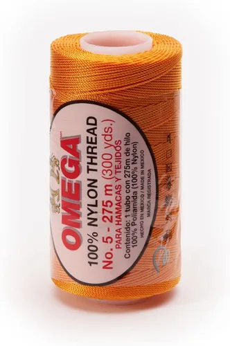 Miniatura 25 de Nylon NO.5 by Omega - Cuerda fuerte 100% nailon para ganchillo fino y manualidades - Color: 04 amarillo claro