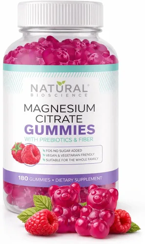 Gomitas de magnesio sin azúcar, 180 gomitas, gomitas calmantes antiestrés, suplemento de magnesio para niños y adultos, veganas, sin gelatina, sin