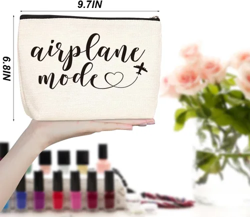 Miniatura 2 de Divertidos regalos de viaje en avión para mujeres, bolsa de maquillaje, artículos esenciales de viaje, bolsa de cosméticos, bolsa de aseo