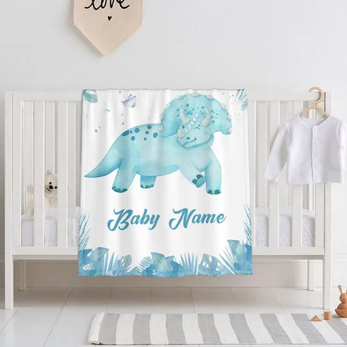 Miniatura 16 de Mantas de bebé personalizadas con diseño de animales, manta personalizada con nombre para niños y niñas, manta de bebé personalizada, regalos