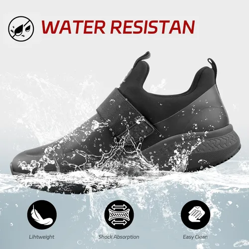 Miniatura 2 de Zapatos de trabajo antideslizantes para hombre, zapatos de cocina para cocineros, restaurantes, zapatos impermeables y antideslizantes para caminar