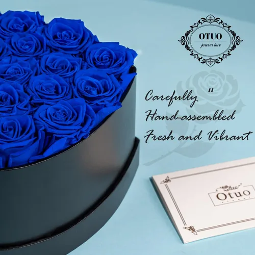 Miniatura 4 de 16 rosas preservadas en caja en forma de corazón, flores para entrega Prime que duran hasta 2 años, flores reales eternas para esposa, novia, madre