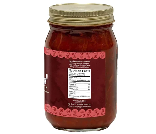Miniatura 3 de Green Jay Gourmet Fruity Favorites Paquete Variado de Salsa - Salsa de Cereza, Salsa de Melocotón, Salsa de Mango - Set de Regalo de Salsa de Frutas