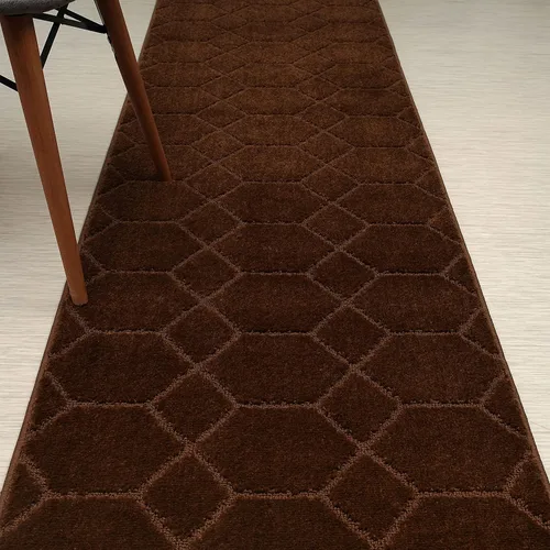 Miniatura 10 de Alfombra de pasillo de longitud personalizada, antideslizante, 26 pulgadas de ancho x tu elección de longitud, azul damasco, 26 pulgadas x 3 pies