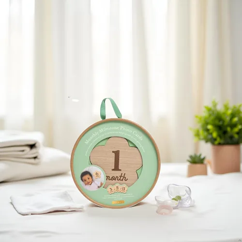 Miniatura 4 de Kate & Milo Accesorios de hitos de flores, discos de anuncio de bebé de doble cara, anuncio de niña, accesorio para fotos para viaje mensual