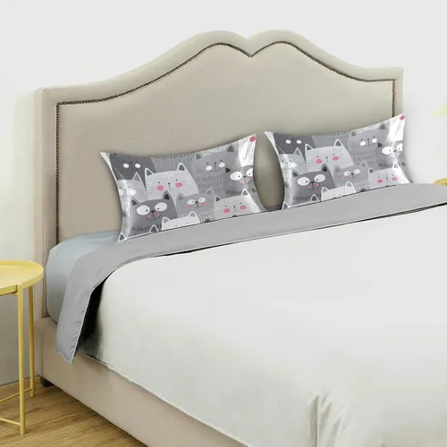 Miniatura 5 de Fundas de almohada de satén con diseño de gato transpirable para cabello y piel, sin cremallera, con cierre de sobre para sofá cama, tamaño estándar