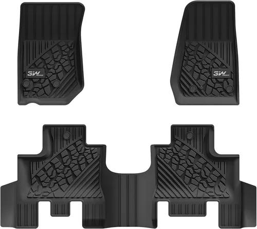 Miniatura 16 de 3W Forro de carga de ajuste personalizado para Jeep Wrangler 4XE 2021 2022 2023 2024 2025 híbrido de 4 puertas (No JL ni JK), tapete de maletero