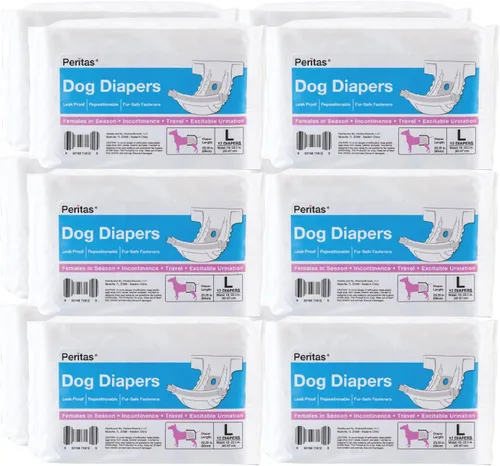 Pañales desechables para perras | Pañales para perras | Pañales para cachorros, pañales para perros en celo o pañales de incontinencia para perros