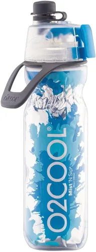 Miniatura 9 de O2COOL Mist 'N Sip botella de agua con vaporizador 2 en 1 con función de rociar y beber sin fugas con tapa de extracción (corazones)