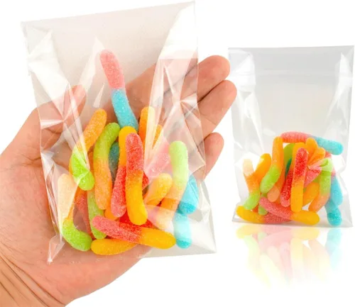 Miniatura 5 de COOLAKE Bolsas de celofán transparentes autosellantes de 3 x 5 pulgadas, 200 unidades, resellables, bolsas autoadhesivas individuales para embalaje
