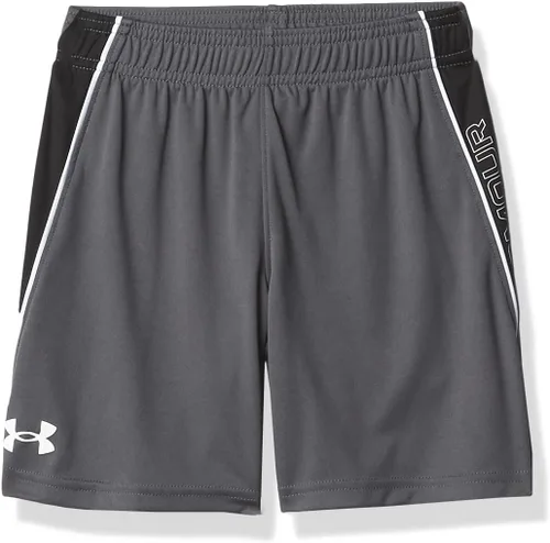 Under Armour Pantalones cortos de plomo para niños, paneles laterales de logotipo, cintura elástica