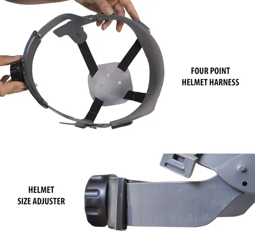 Miniatura 5 de EPP Por JORESTECH - Casco de Seguridad de Ala Completa Estilo HDPE con Suspensión de Trinquete Ajustable Para Trabajo, Hogar, y Protección General