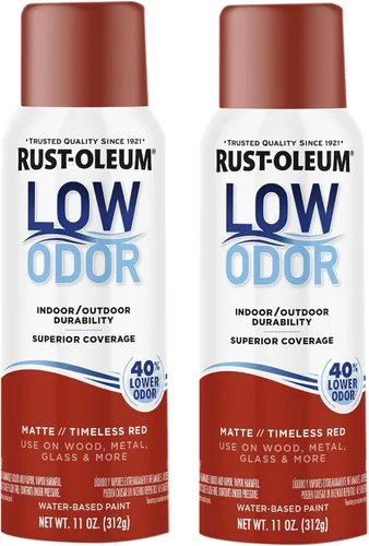 Miniatura 26 de Rust-Oleum Pintura en aerosol prémium de bajo olor, 11 onzas, concha marina brillante, paquete de 6 Seashell