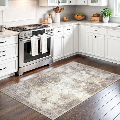 Miniatura 234 de IOHOUZE Alfombra abstracta lavable de 3 x 12 pies para pasillos, antideslizante para cocina, camino de entrada de lana sintética para interiores