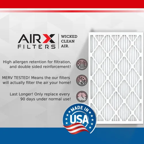 Miniatura 3 de AIRX Filters MERV 11 - Filtro para horno de aire de 18 x 18 x 1 pulgadas, para alergias, polvo, caspa de mascotas (paquete de 6), filtro plisado