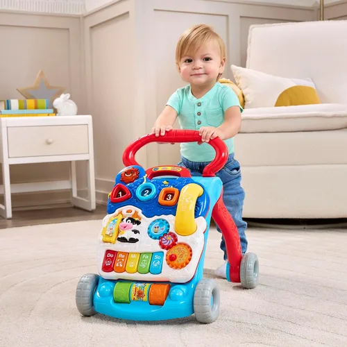 Miniatura 13 de VTech Andador de Aprendizaje de Sentado a de Pie (Empaque Libre de Frustraciones), Azul
