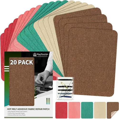 Miniatura 15 de KING MOUNTAIN Parche de lona para planchar, 3"×60", parche de reparación de tela de algodón 100% impermeable, utilizado para varios sofás, tiendas